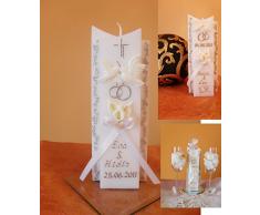 Hochzeitskerze-Traukerze,Geburtstagskerze -Jubiläumskerze 3DCallas ink.Namen,Datum