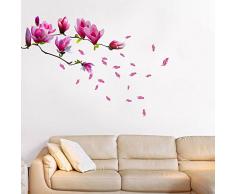 Walplus Wandsticker-Dekoration, große Blüten am Magnolienbaum