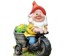 Design Zwerg NF 15156-1 Fahrrad XL 37 cm Hoch Deko Garten Gartenzwerg Figuren DekorationDesign