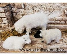 Schafe aus Echtfell - zu Krippenfiguren - viele Größen - 10 cm 12 cm 14 cm 15 cm 20 cm 25 cm 30 cm