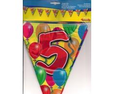 Girlande Zahl 5 Geburtstag Jubiläum Wimpelkette