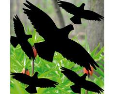 Set schwarz 5 Stück Fledermaus Vögel Aufkleber gegen Vogelschlag die cut Tattoo Warnvögel Fenster Schutz Deko Folie