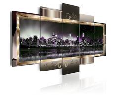 murando - Bilder 200x100 cm - Leinwandbilder - Fertig Aufgespannt - Vlies Leinwand - 5 Teilig - Wandbilder XXL - Kunstdrucke - Wandbild - New York Abstrakt 020111-28