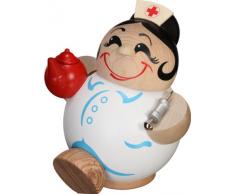 Weihnachtsfigur Kugelräuchermann Krankenschwester HxBxT = 11x9x9cm NEU Räuchermann Schnee Rauchmann Räucherfigur Räucherkerze Figur Holz Seiffen Erzgebirge Holz Rauchfigur Dekoration Weihna