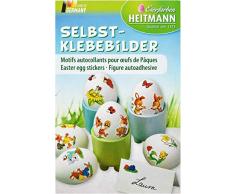 Heitmann Eierfarben Selbstklebebilder mit bunten Ostermotiven - kreative Ostereier - Frühlingsdeko