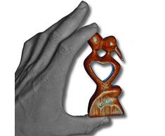 Statue Figur Holz Skulptur mit Gravur | Eure Namen als Partnergeschenk aus der Natur | 10cm