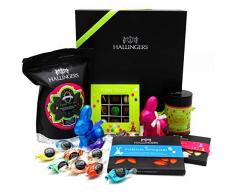 Hallingers Oster-Geschenk-Set Schokolade, Kaffee, Ostereier und Osterhasen für Ostern in edler Box (1.238g) - Easter Big Box Green (Genussbox) - zu Ostern StayHome