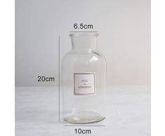 JFHGNJ 1 / 3PCS Glasvase Home Decoration Foto Requisiten Transparente Hydroponic Pflanzenvase getrocknete Blumen Desktop Ornamente Home Decoration-L-klar