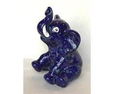 Elefant klein, Keramikkatze Figur Handarbeit handbemalt Deko