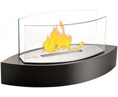 Carlo Milano Dekofeuer: Tischkamin mit Edelstahlkammer für Bio-Ethanol (Ethanol Feuer)