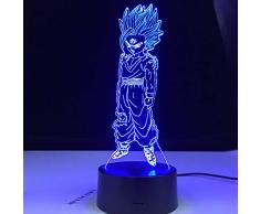 Dragon Ball Actionfigur Sun Wukon Weihnachtsteller Nachtlicht 3D LED USB Tischlampe Kinder Geburtstagsgeschenk Nachtzimmer Dekoration