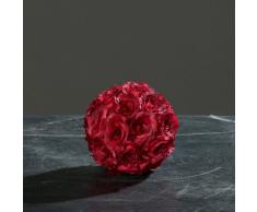 Rosenkugel Blütenkugel Kunstblüten Dekokugel Rosen Kugel Ø 12 cm fuchsia