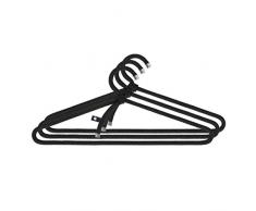 Peppermint Products Loop Hanger | 3er Textil-Seil-Kleiderbügel-Set | rutschfest & platzsparend |Designer-Bügel f. Jacken, Hemden, Hosen | Design Roman Luyken | Schrank- & Garderobenbügel (Schwarz)