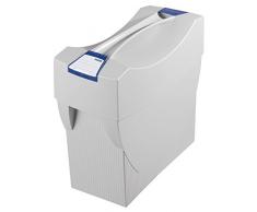 HAN Hängemappenbox SWING-PLUS 1901-11 in Lichtgrau – Praktische Ordnungsbox mit Deckel für Mappen und Ordner – Integrierter Stifteköcher für das Bürozubehör – Maße: 39x15x35cm