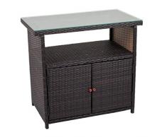 Unbekannt VARILANDO® Garten-Sideboard in 2 Farbvarianten Garten-Kommode Garten-Schrank Garten-Anrichte (Coffee)
