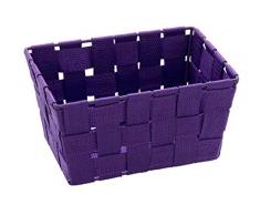 WENKO Aufbewahrungskorb Adria Mini Lila, rechteckig Füllkörbchen Wäschebox