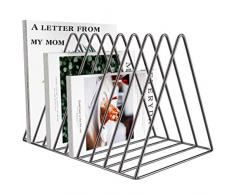 Dreieck Datei Organisator Zeitschriften Halter Zeitungs Buch Gestell Draht Ansammlung 9 Abschnitt Desktop Eisen Speicher Regal Bücherregal Zeitschriften Halter für Büro Ausgangsdekoration