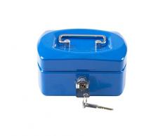 Idena 50031 - Geldkassette Mini, Größe 125 x 95 x 60 mm, Farbe Blau, 1 Stück