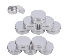 PandaHall 1 Box Aluminium Box Spalte Schmuckschatulle Platin Schmuckschatulle Für Schmuck Aufbewahrungsbehälter 5.7x2.7cm