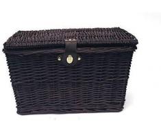 topfurnishing Traditionell Flechtweide Weide Weihnachten Picknick Geschenkkorb mit Deckel Geschenk Leere Aufbewahrungsschachtel Korb - Schokolade, M