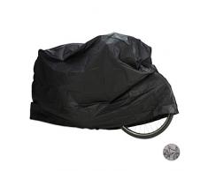 Relaxdays Unisex – Erwachsene 200 x 115 cm, in Schwarz Fahrradgarage aus Polyethylen, reißfeste Schutzhülle, Sonnenschutz, robuste Abdeckung 200 x 110 cm