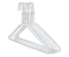 HANGERWORLD 50 Drahtkleiderbügel 41cm Weiß Metall Kleiderbügel Metallkleiderbügel