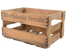Obstkisten-online Stabile alte Weinkiste mit Schriftzug „Wein schenkt Freude“ Deko Gebraucht (4,8)
