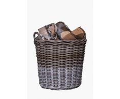 Vivanno Dekokorb Holzkorb Pflanzkorb Korb Rattan Cestino, Shabby Look 49 x 42 cm