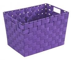 WENKO Aufbewahrungskorb Adria M Lila Füllkörbchen Wäschebox Ablage spielzeugbox