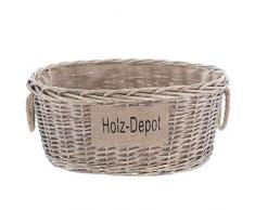 SIDCO Kaminholzkorb Brennholzkorb Weidenkorb Füllkorb Feuerholzkorb Holztrage Holzkorb