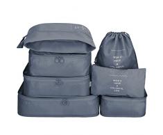 G4Free Kleidertaschen-Set Reisetasche in Koffer Wäschebeutel Schuhbeutel Kosmetik Aufbewahrungstasche