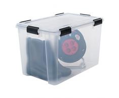 Iris Boxen All-Weather Box, 2er-Set, AT-LD, für herausfordernde Lagerbedingungen, Plastik, transparent, 70 L