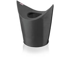 Leifheit Wäschesammler, Wäschekorb mit 60 L Fassungsvermögen, abwaschbarer und atmungsaktiver Stoff, mit zwei Tragegriffen, Wäschetasche mit verstärkten Wänden und Boden, schwarz