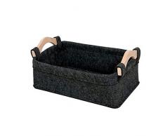 BONMW Filz Aufbewahrungsbox Faltbare Toy Organizer Korb Mit Griffen Zu Hause Schlafzimmer Aufbewahrungsbox Für Kleidung Waschen Wäschekosmetik (L)