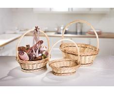 FRANK FLECHTWAREN Bügelkorb Zopfrand, groß Füllkorb Flechtkorb Natur bügel Einkauf Flaschen