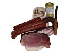 Schaufler GmbH Vesperbrettle Rustikal im Jutesäckchen - Präsent - Geschenkkorb - 8-teilig