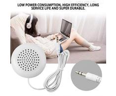 Manalada® 3.5 mm Kopfkissen Lautsprecher, Mini Kopfhörer Kissen Boxen, für MP3 MP4 Player iPhone iPod CD Radio Weiß