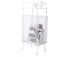 Eisenbodenregale Schlafzimmer Nachttisch Wohnzimmer Aufbewahrungsregal Sandwich Mehrschichtige Zeitschriftenablage Nordic Ins Wind Aufbewahrungslager Dual-Use-Blumenständer 34X20X70cm (Farbe