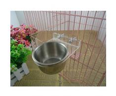 FLAMEER Papageienfutterhäuschen Wasserschalen Edelstahlschalen Korbschalen Für Kleintiere