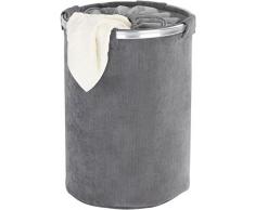 Wenko 62085100 Wäschesammler Cordoba-/ Wäschekorb Fassungsvermögen: 68 l, 40 x 54 x 40 cm, grau