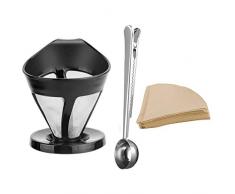 JVSISM Wiederverwendbare und Austauschbare Kaffee Filter für Amerikanisch Kaffee Maschine FüLl Korb Cup Brewing Werkzeug mit Filtern