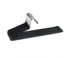 Yaheetech 20 Stück Hosenbügel schwarz kleiderbügel Hosenspanner Hosenhalter aus Metall rutschfest