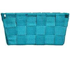 Wenko Aufbewahrungskorb, Adria Mini petrol - Badkorb, rechteckig, 19 x 9 x 14 cm, petrol