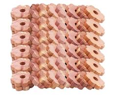 ruiyoupin Zedernholz-Ringe, aromatische Zedernholzblöcke, 100% natürliches rotes Zedernholz Kleiderbügel für Schränke Kleideraufbewahrung Schutz