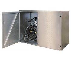 Reinkedesign Fahrradgarage/Multifunktionsbox (Edelstahl mit Pultdach)
