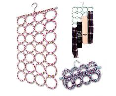 Schalhalter mit Ringen Aufhänger Gürtelhalter Krawattenhalter,klappbarer Schalhalter für Schal,Gürtel ,Krawatte Kleiderbügel