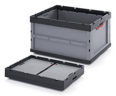 2er Set Profi-Faltbox ohne Deckel Auer 188 Liter | FB 86/445, 80x60x44,5 cm | Faltbox Behälter Stapelbehälter Aufbewahrungskiste Transportbox