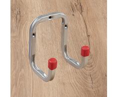 Gerätehalter Gerätehaken DUO Doppel-Wandhaken 90 mm Schraubhaken | Haken Stahl verzinkt | Allzweckhaken für Keller - Garage - Ordnung | Baubeschläge von GedoTec®