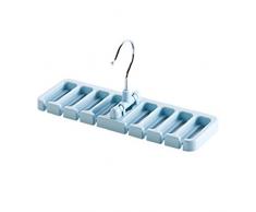 bodhi2000 Krawatte Gürtel Schal Kleiderbügel Rack Organizer Space Saver Storage Rack, plastik, blau, Einheitsgröße