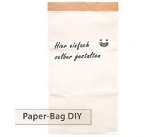 Paper-Bags zur Aufbewahrung von Spielzeug, Wäsche und weiteren Krimskrams - Beutel/Sack aus Papier - Papiertasche ohne Motiv - Personalisieren oder DIY